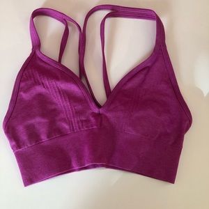 Purple lululemon bra.